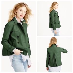 NWT J.Crew Japanese Poplin Swing Trench Coat Sz0-4